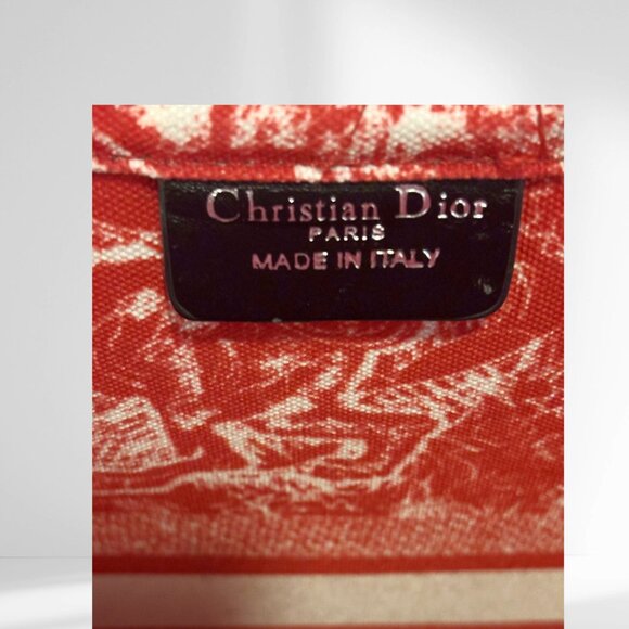 Dior Book Tote Medium Canvas Red / White - Picture 3 of 7